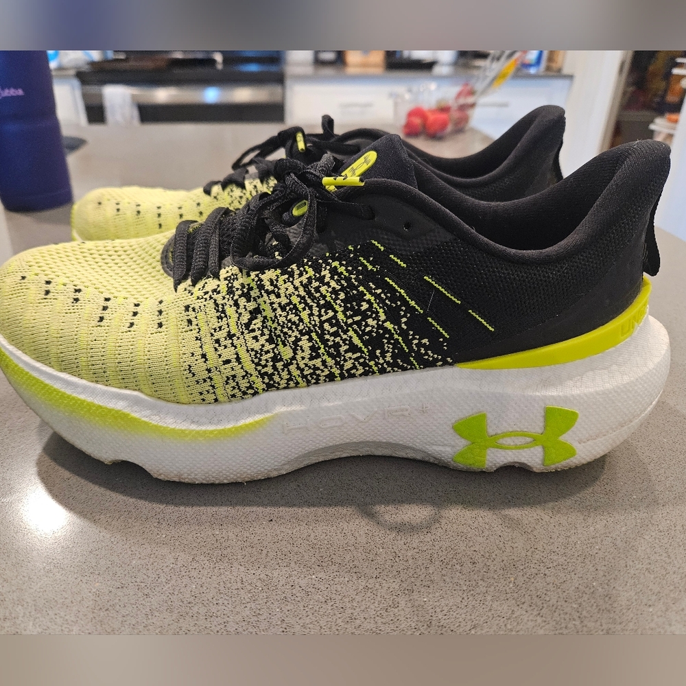 Under Armour Mens Sneakers - Black and Neon Yellow